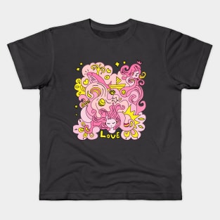 Pink Dream Girl Kids T-Shirt